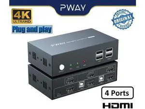 HDMI KVM Switch 2x2 Support Up To 4K@30Hz Video Two Group Splitter 4 USB2.0 Switch Keyboard Mouse Printer For PC Laptop HDMI KVM Switch 2x2 Support Up To 4K@30Hz Video Two Group Splitter 4 USB2.0 Switch Keyboard Mouse Printer For PC Laptop