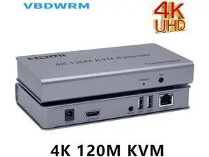 4K 120M HDMI KVM Extender over Cat5e/6 cable HDMI USB Ethernet Extender Transmit with Loop out IR Control Support Mouse Keyboard 4K 120M HDMI KVM Extender over Cat5e/6 cable HDMI USB Ethernet Extender Transmit with Loop out IR Control Support Mouse Keyboard