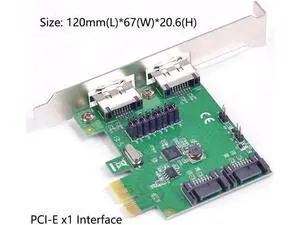 2 Ports SATA + 2 ports eSATA 6G PCI Express Controller Card PCI-e To SATA III 3.0 Converter SATA3.0 2 Ports SATA + 2 ports eSATA 6G PCI Express Controller Card PCI-e To SATA III 3.0 Converter SATA3.0
