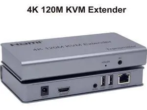 4K 120M KVM HDMI Extender By RJ45 Ethernet Cat5e Cat6 Cable Video Transmitter Receiver Support USB Mouse Keyboard Touch Screen 4K 120M KVM HDMI Extender By RJ45 Ethernet Cat5e Cat6 Cable Video Transmitter Receiver Support USB Mouse Keyboard Touch Screen
