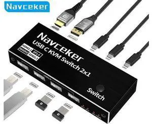 Thunderbolt 4 USB C KVM Switch 4K 144Hz USB KVM Switch USB 8K 60Hz KVM Switcher for 2 Computer Macbook 1 HDMI Monitor Thunderbolt 4 USB C KVM Switch 4K 144Hz USB KVM Switch USB 8K 60Hz KVM Switcher for 2 Computer Macbook 1 HDMI Monitor