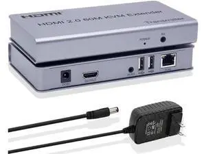 4K 60HZ HDMI 2.0 KVM Extender Via RJ45 Ethernet Lan CAT6 Cable to 60M HDMI USB Extender Support USB Keyboard Mouse Touch Screen 4K 60HZ HDMI 2.0 KVM Extender Via RJ45 Ethernet Lan CAT6 Cable to 60M HDMI USB Extender Support USB Keyboard Mouse Touch Screen