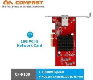 10Gb PCI-E Network Card AQC107 Chipset 2.5G/5G/10G PCIE-X4 Network adapter Fast Transmission Dongle for windows Linux 10Gb PCI-E Network Card AQC107 Chipset 2.5G/5G/10G PCIE-X4 Network adapter Fast Transmission Dongle for windows Linux