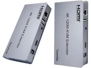 4K HDMI KVM Extender 120M HDMI USB Extender Over Ethernet Cat6/7 Cable with Loop-out Support USB Keyboard Mouse for PC Monitor 4K HDMI KVM Extender 120M HDMI USB Extender Over Ethernet Cat6/7 Cable with Loop-out Support USB Keyboard Mouse for PC Monitor