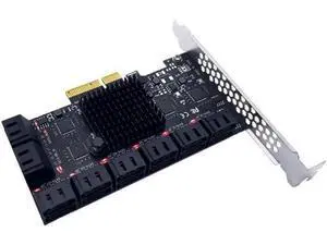 Aomoproing PCIE SATA Card PCIe to 16 Ports SATA 3.0 6G SSD Adapter Card Computer Accessories Support 16 SATA 3.0 Devices Aomoproing PCIE SATA Card PCIe to 16 Ports SATA 3.0 6G SSD Adapter Card Computer Accessories Support 16 SATA 3.0 Devices