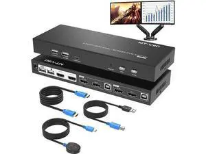 Monitor HDMI KVM Switch 2 Port, 4K @60Hz USB HDMI Extended Display Switcher for 2 Computers Share 2 Monitors and 4 USB 2.0 Hub, Desktop Controller & USB Cables HD MI Cables Included Monitor HDMI KVM Switch 2 Port, 4K @60Hz USB HDMI Extended Display Switcher for 2 Computers Share 2 Monitors and 4 USB 2.0 Hub, Desktop Controller & USB Cables HD MI Cables Included