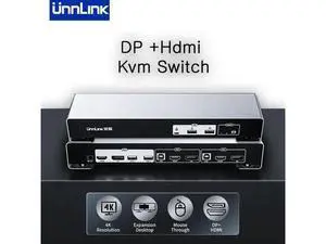 KVM Switch HDMI+DP Switch KVM 4K Dual Monitor 2x2 Sharing 2 Hdmi 2 Display 4 USB For Mouse Keyboard Printer Udisk KVM Switch HDMI+DP Switch KVM 4K Dual Monitor 2x2 Sharing 2 Hdmi 2 Display 4 USB For Mouse Keyboard Printer Udisk
