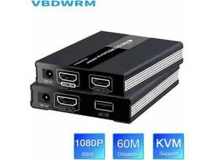 HDMI KVM Extender Switch Over RJ45 Ethernet Network USB KVM HDMI Extension 60M POC 1080P Over CAT5e/6 For PS4 USB HDMI KVM Extender Switch Over RJ45 Ethernet Network USB KVM HDMI Extension 60M POC 1080P Over CAT5e/6 For PS4 USB