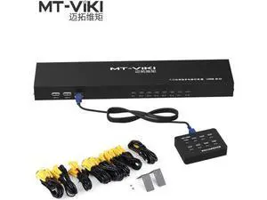 MT-VIKI 8 Port Smart KVM Switch Manual Key Press VGA USB Wired Remote Extension Switcher 1U Console with Cable 801UK-L MT-VIKI 8 Port Smart KVM Switch Manual Key Press VGA USB Wired Remote Extension Switcher 1U Console with Cable 801UK-L