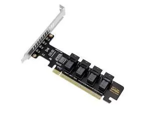 PH49 PCIe4.0 X16 to 4-Port U.2 NVME SFF-8643 SFF-8639 Expansion Card Support X4 X8 X16 Slot Motherboard with PCIE Split Function (Full Height) PH49 PCIe4.0 X16 to 4-Port U.2 NVME SFF-8643 SFF-8639 Expansion Card Support X4 X8 X16 Slot Motherboard with PCIE Split Function (Full Height)
