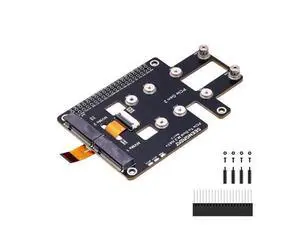 PCIe to Dual M.2 NVMe SSD Expansion Board HAT+ for Raspberry Pi 5 ^^ Supports Boot from SSD, Compatible with 2280/2260/2242/2230 Drives ^^ Dual-Channel Adapter with Activity LEDs PCIe to Dual M.2 NVMe SSD Expansion Board HAT+ for Raspberry Pi 5 ^^ Supports Boot from SSD, Compatible with 2280/2260/2242/2230 Drives ^^ Dual-Channel Adapter with Activity LEDs