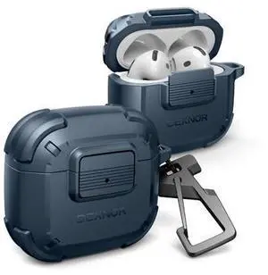 Dexnor for AirPods 4 Case with Drop-Proof Lock, Shockproof Rugged Bumper Cases Protective Cover with Carabiner & Keyring & Cleaner Kit for AirPods 4th Generation 2024 Blue Dexnor for AirPods 4 Case with Drop-Proof Lock, Shockproof Rugged Bumper Cases Protective Cover with Carabiner & Keyring & Cleaner Kit for AirPods 4th Generation 2024 Blue