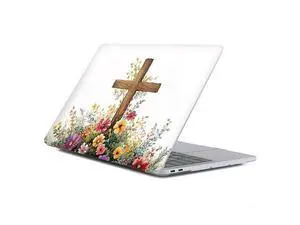 Yicomon Compatible with MacBook Air 15 Inch Case 2023 M2 2025 M4 Chip Model A2941 A3241, Plastic Hard Shell Case for Mac Air 15 with Touch ID (2023) - Cross Flowers Yicomon Compatible with MacBook Air 15 Inch Case 2023 M2 2025 M4 Chip Model A2941 A3241, Plastic Hard Shell Case for Mac Air 15 with Touch ID (2023) - Cross Flowers