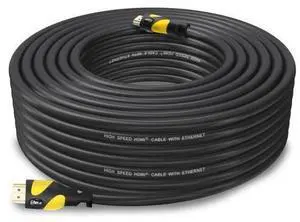 Postta HDMI Cable(50 Feet Yellow) HDMI 2.0V Support 4K 2160P,1080P,3D,Audio Return and Ethernet - 1 Pack Postta HDMI Cable(50 Feet Yellow) HDMI 2.0V Support 4K 2160P,1080P,3D,Audio Return and Ethernet - 1 Pack