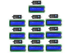 hiBCTR 10 Pieces LCD1602 LCD Display Module 16X2 Character Row Blue Backlight LCD Module PCF8574T PCF8574 IIC I2C for Raspberry Pi Arduino STM32 DIY hiBCTR 10 Pieces LCD1602 LCD Display Module 16X2 Character Row Blue Backlight LCD Module PCF8574T PCF8574 IIC I2C for Raspberry Pi Arduino STM32 DIY