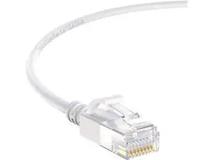InstallerParts Ethernet Cable CAT6A Slim Cable UTP Booted 0.5 FT (10 Pack) - White - Professional Series - 10Gigabit/Sec Network/High Speed Internet Cable, 550MHZ, 28AWG InstallerParts Ethernet Cable CAT6A Slim Cable UTP Booted 0.5 FT (10 Pack) - White - Professional Series - 10Gigabit/Sec Network/High Speed Internet Cable, 550MHZ, 28AWG