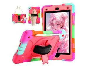 for iPad 9th/8th/7th Generation Case,iPad 10.2 Case 2021/2020/2019, with Cute Key Chain, Rugged Protective Case with 360Rotating Stand & Shoulder Hand Strap & Pen Slot for 10.2 Inch (Rainbow Rose) for iPad 9th/8th/7th Generation Case,iPad 10.2 Case 2021/2020/2019, with Cute Key Chain, Rugged Protective Case with 360Rotating Stand & Shoulder Hand Strap & Pen Slot for 10.2 Inch (Rainbow Rose)