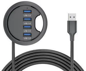 NFHK USB 3.0 Hub 4 Port USB 60mm Desk Grommet Splitter Dock Station Interface for Desktop PC Desk NFHK USB 3.0 Hub 4 Port USB 60mm Desk Grommet Splitter Dock Station Interface for Desktop PC Desk