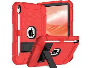 BMOUO Case for iPad (A16) 11th Generation 11 Inch 2025/iPad 10th Generation 10.9" 2022 - with Kickstand & Pencil Holder, Heavy Duty Shockproof Protective iPad 11th 10th Generation Case, Red BMOUO Case for iPad (A16) 11th Generation 11 Inch 2025/iPad 10th Generation 10.9" 2022 - with Kickstand & Pencil Holder, Heavy Duty Shockproof Protective iPad 11th 10th Generation Case, Red