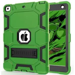 CCMAO iPad 6th Generation Cases, iPad 5th Generation Case, iPad 9.7 Case, iPad Air 2 Case, Hybrid Shockproof Rugged Drop Protection Case Built with Kickstand for Kids Boys Girls, Green+Black CCMAO iPad 6th Generation Cases, iPad 5th Generation Case, iPad 9.7 Case, iPad Air 2 Case, Hybrid Shockproof Rugged Drop Protection Case Built with Kickstand for Kids Boys Girls, Green+Black