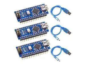 FainWan 3pcs Mini Nano V3.0, Nano Board ATmega328P CH340 5V 16MHZ Micro-Controller Board Compatible with Ar-duino IDE Mega2560 Rasp-Berry Pi (Nano x 3 with USB Cable) FainWan 3pcs Mini Nano V3.0, Nano Board ATmega328P CH340 5V 16MHZ Micro-Controller Board Compatible with Ar-duino IDE Mega2560 Rasp-Berry Pi (Nano x 3 with USB Cable)