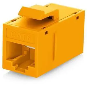 Everest 24-Pack Yellow Cat6 RJ45 Keystone Coupler - Female to Female Cat6 Keystone Jacks - Ethernet Couplers - Ethernet Cable Extender Everest 24-Pack Yellow Cat6 RJ45 Keystone Coupler - Female to Female Cat6 Keystone Jacks - Ethernet Couplers - Ethernet Cable Extender