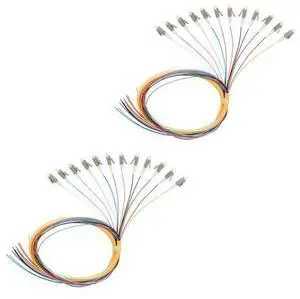 fyboptwu - 12 Fibers LC OM1 62.5/125 Multimode (MM) Fiber Optic Pigtail 1.2m LC Multimode Cable Pigtail for Engineering Network Fiber Access, 2 Packs fyboptwu - 12 Fibers LC OM1 62.5/125 Multimode (MM) Fiber Optic Pigtail 1.2m LC Multimode Cable Pigtail for Engineering Network Fiber Access, 2 Packs