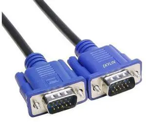 EKYLIN VGA Cable, 1.5m/5 Feet 5Pcs Male to Male Video Extension Cable Adapter for Computer PC to Monitor Screen Projector with Socket Port EKYLIN VGA Cable, 1.5m/5 Feet 5Pcs Male to Male Video Extension Cable Adapter for Computer PC to Monitor Screen Projector with Socket Port