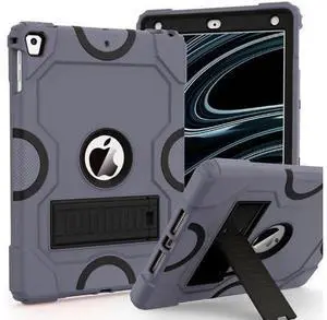 ZoneFoker Heavy Duty Shockproof Rugged Protective Case for iPad 9.7 Inch, 6th/5th Gen (2018/2017), iPad Air 2 / 1st, iPad Pro 9.7 (2016), Gray+Black ZoneFoker Heavy Duty Shockproof Rugged Protective Case for iPad 9.7 Inch, 6th/5th Gen (2018/2017), iPad Air 2 / 1st, iPad Pro 9.7 (2016), Gray+Black