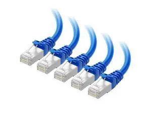 Cable Matters 10Gbps 5-Pack Snagless Shielded Cat 6A Ethernet Cable - 10ft, Cat 6A Cable, Cat6A Cord, Ethernet Cord, Blue Cable Matters 10Gbps 5-Pack Snagless Shielded Cat 6A Ethernet Cable - 10ft, Cat 6A Cable, Cat6A Cord, Ethernet Cord, Blue