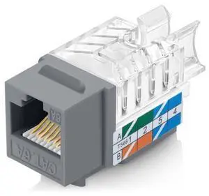 Everest 45 Angled RJ45 Cat6A Keystone Jacks 10-Pack in Gray - Slim Profile Female RJ45 Connectors - Cat 6A Keystone Jack - Compatible with 45 Angled Speed Termination Tool - 45Term (B0BL3GS7ZY) Everest 45 Angled RJ45 Cat6A Keystone Jacks 10-Pack in Gray - Slim Profile Female RJ45 Connectors - Cat 6A Keystone Jack - Compatible with 45 Angled Speed Termination Tool - 45Term (B0BL3GS7ZY)