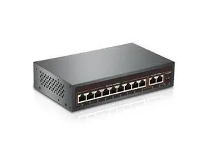9 Port PoE Switch with 2 Uplink, 9 PoE+ Port 100Mbps, 120W 802.3af/at, Metal Desktop Wall Mountable,VLAN Function,250 Meters Extend,Metal Fanless Plug and Play Network Switch 9 Port PoE Switch with 2 Uplink, 9 PoE+ Port 100Mbps, 120W 802.3af/at, Metal Desktop Wall Mountable,VLAN Function,250 Meters Extend,Metal Fanless Plug and Play Network Switch