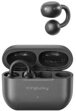 Kinglucky Open Ear Earbuds for Small Ears, Clip-on Bluetooth 6.0 Wireless Headphones with Physical Button, Ultra-Light 4.2g Comfortable Fit, ENC Clear Calls, IPX6, 50H Playtime with Mic (Black) Kinglucky Open Ear Earbuds for Small Ears, Clip-on Bluetooth 6.0 Wireless Headphones with Physical Button, Ultra-Light 4.2g Comfortable Fit, ENC Clear Calls, IPX6, 50H Playtime with Mic (Black)
