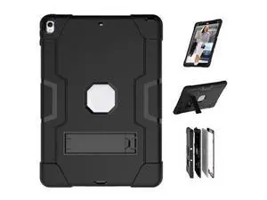 Jaorty 3 in 1 Hybrid Case for iPad Air 3 10.5" & iPad Pro 10.5" - Heavy Duty Rugged Stand, Shockproof, Anti-Slip & Scratch, Black/Black Jaorty 3 in 1 Hybrid Case for iPad Air 3 10.5" & iPad Pro 10.5" - Heavy Duty Rugged Stand, Shockproof, Anti-Slip & Scratch, Black/Black