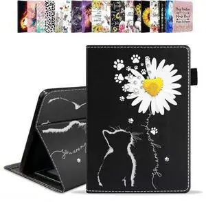 POIUYTREW Case for All-New Amazon Kindle Fire 7 Tablet (7", 12th Generation, 2022 Release) Latest Model - PU Leather Folio Case with Smart Auto Wake/Sleep, Cat and Daisy Flower POIUYTREW Case for All-New Amazon Kindle Fire 7 Tablet (7", 12th Generation, 2022 Release) Latest Model - PU Leather Folio Case with Smart Auto Wake/Sleep, Cat and Daisy Flower