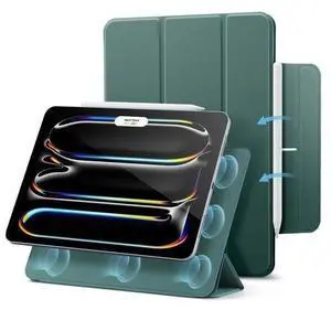 ESR for iPad Pro 11 Inch Case (M5/M4) 2025/2024, Strong Magnetic Attachment, Slim Trifold Stand Case, Supports Pencil Pro and Pencil(USB-C), Tough Protection, Auto Sleep/Wake, Rebound Series, Green ESR for iPad Pro 11 Inch Case (M5/M4) 2025/2024, Strong Magnetic Attachment, Slim Trifold Stand Case, Supports Pencil Pro and Pencil(USB-C), Tough Protection, Auto Sleep/Wake, Rebound Series, Green