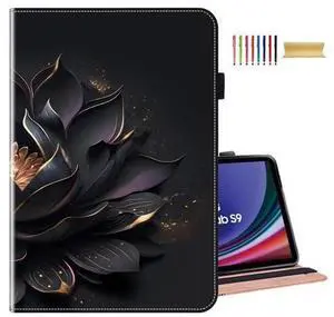 Dteck for iPad Air 13 Inch Case 2024 with Pen Holder, iPad Pro 12.9 Case 6th/5th/4th/3rd Generation 2022/2021/2020/2018,PU Leather Shockproof Stand Folio Case Elastic Band Soft TPU Wallet Case,Lotus Dteck for iPad Air 13 Inch Case 2024 with Pen Holder, iPad Pro 12.9 Case 6th/5th/4th/3rd Generation 2022/2021/2020/2018,PU Leather Shockproof Stand Folio Case Elastic Band Soft TPU Wallet Case,Lotus