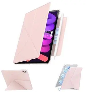 for iPad mini 7 (A17 pro) case/iPad mini 6 case, Slim Powerful Magnetic Attachment Corner Protective iPad Folio Case with Auto Wake/Sleep and Hidden Pencil Holder (Pastel Pink, iPad mini 7/6) for iPad mini 7 (A17 pro) case/iPad mini 6 case, Slim Powerful Magnetic Attachment Corner Protective iPad Folio Case with Auto Wake/Sleep and Hidden Pencil Holder (Pastel Pink, iPad mini 7/6)