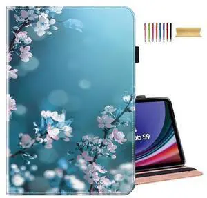 Dteck for iPad Air 13 Inch Case 2024 with Pen Holder,iPad Pro 12.9 Case 6th/5th/4th/3rd Gen 2022/2021/2020/2018,PU Leather Shockproof Stand Folio Case Elastic Band Soft TPU Wallet Case,Plum Blossom Dteck for iPad Air 13 Inch Case 2024 with Pen Holder,iPad Pro 12.9 Case 6th/5th/4th/3rd Gen 2022/2021/2020/2018,PU Leather Shockproof Stand Folio Case Elastic Band Soft TPU Wallet Case,Plum Blossom