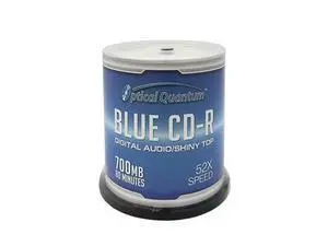 Optical Quantum Music Digital Audio Silver Top 700MB 52x Blue AZO CD-R with Noise Free Playback for Optimal Audio Music Recording, 100 Discs Optical Quantum Music Digital Audio Silver Top 700MB 52x Blue AZO CD-R with Noise Free Playback for Optimal Audio Music Recording, 100 Discs