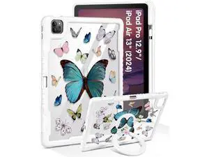 Uppuppy for iPad Pro 12.9 Case for iPad Air 13 Inch M3 2025 & M2 2024 Case - Women Girls Cute with Stand & Pencil Holder Cover Butterfly Protective for Apple 12.9 inch for iPad Pro Air 13 2024/2025 Uppuppy for iPad Pro 12.9 Case for iPad Air 13 Inch M3 2025 & M2 2024 Case - Women Girls Cute with Stand & Pencil Holder Cover Butterfly Protective for Apple 12.9 inch for iPad Pro Air 13 2024/2025