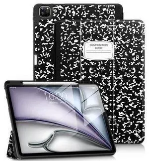 DTTO for iPad Air 13 Inch Case M3/M2 2025/2024, iPad Pro 12.9 Inch Case (6th/ 5th/ 4th/ 3rd Gen), Smart Slim Trifold Stand Soft Cover with Pencil Holder for iPad Air 13", Book DTTO for iPad Air 13 Inch Case M3/M2 2025/2024, iPad Pro 12.9 Inch Case (6th/ 5th/ 4th/ 3rd Gen), Smart Slim Trifold Stand Soft Cover with Pencil Holder for iPad Air 13", Book