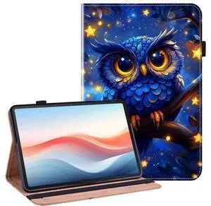 YHDXUYS Case for iPad Pro 11 Inch (M5/M4) 2025/2024, Auto Wake/Sleep with Pencil Holder, Multiangle Stand Wallet Design Cover, Blue Owl YHDXUYS Case for iPad Pro 11 Inch (M5/M4) 2025/2024, Auto Wake/Sleep with Pencil Holder, Multiangle Stand Wallet Design Cover, Blue Owl