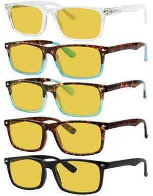 Eyekepper Multipack Amber tinted Blue Light Blocking Reading Glasses for Women Men Readers Computer Eyeglasses +0.75 Eyekepper Multipack Amber tinted Blue Light Blocking Reading Glasses for Women Men Readers Computer Eyeglasses +0.75