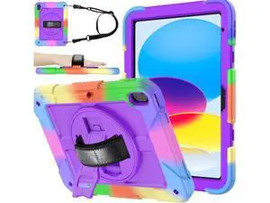 BMOUO Case for iPad (A16) 11th Generation 11" 2025/iPad 10th Generation 10.9 inch 2022, 360 Rotating Stand & Pencil Holder & Hand & Shoulder Strap Shockproof iPad 11th/10th Generation Case, Purple BMOUO Case for iPad (A16) 11th Generation 11" 2025/iPad 10th Generation 10.9 inch 2022, 360 Rotating Stand & Pencil Holder & Hand & Shoulder Strap Shockproof iPad 11th/10th Generation Case, Purple