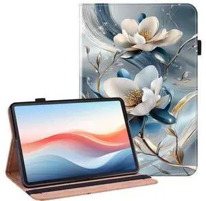 YHDXUYS Case for iPad Pro 11 Inch (M5/M4) 2025/2024, Auto Wake/Sleep with Pencil Holder, Multiangle Stand Wallet Design Cover,Metal Flower YHDXUYS Case for iPad Pro 11 Inch (M5/M4) 2025/2024, Auto Wake/Sleep with Pencil Holder, Multiangle Stand Wallet Design Cover,Metal Flower