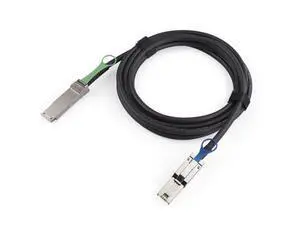 QSFP (SFF-8436) to SFF-8088 DDR Hybrid Mini SAS Cable, External Copper SAS Cable for NetApp DS4243 DS4246 DS2246, 100-Ohm, 1.5-m(4.9ft) QSFP (SFF-8436) to SFF-8088 DDR Hybrid Mini SAS Cable, External Copper SAS Cable for NetApp DS4243 DS4246 DS2246, 100-Ohm, 1.5-m(4.9ft)