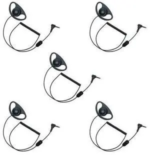 HEOPBIRD 3.5mm Police Listen Only Earpiece D Shape Soft Ear Hook Earpiece Surveillance Headset for Two Way Radio Speaker Mics 5Pack HEOPBIRD 3.5mm Police Listen Only Earpiece D Shape Soft Ear Hook Earpiece Surveillance Headset for Two Way Radio Speaker Mics 5Pack