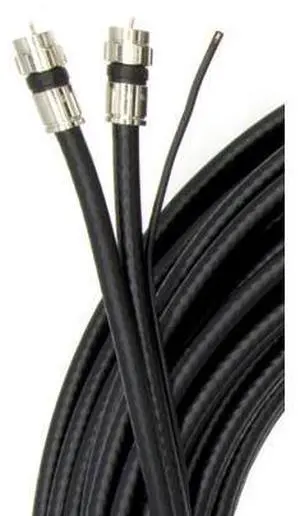 THE CIMPLE CO 12 FT Dual RG6 Coaxial Cable with Grounding Wire - Twin Coax Cable with 18 AWG Copper Ground Wire - Double Coax for Satellite, Cable TV, and HD Antennas - 12 Feet (3.6 Meters), Black THE CIMPLE CO 12 FT Dual RG6 Coaxial Cable with Grounding Wire - Twin Coax Cable with 18 AWG Copper Ground Wire - Double Coax for Satellite, Cable TV, and HD Antennas - 12 Feet (3.6 Meters), Black