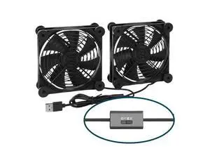 Yeiwenl Quiet Dual 120mm USB Fan Dual-Ball Bearings, with L/M/H 3-Degree Speed Controller High Airflow Cooling Fan for Receiver DVR PlayStation Xbox Computer Cabinet Cooling Yeiwenl Quiet Dual 120mm USB Fan Dual-Ball Bearings, with L/M/H 3-Degree Speed Controller High Airflow Cooling Fan for Receiver DVR PlayStation Xbox Computer Cabinet Cooling